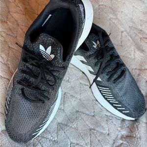 Adidas Women's Black and White Athletic Shoes